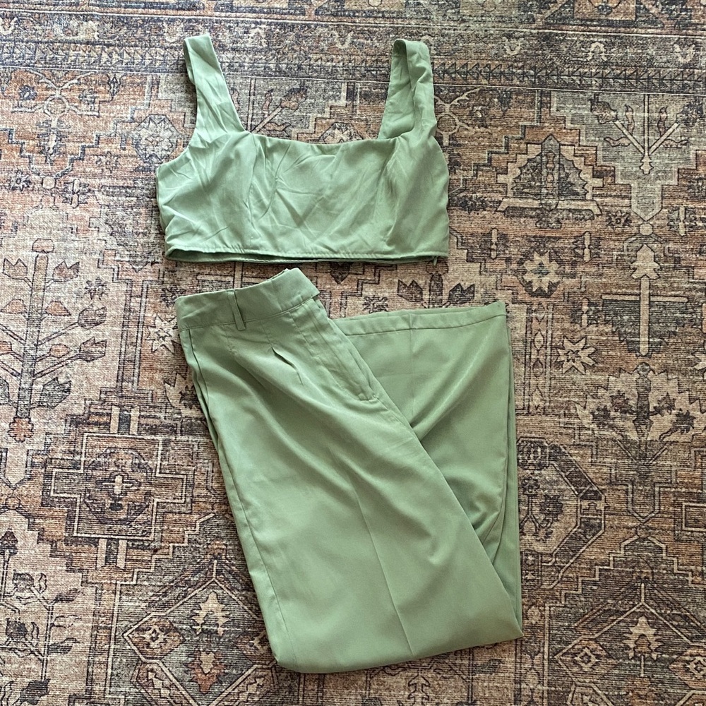 Princess Polly Wide Leg Pants and Crop Top Set